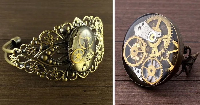 Steampunk Jewelry Made From Old Watch Parts By Lithuanian Artist