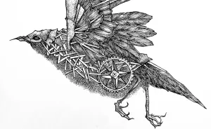My Mechanical Birds Drawn With Ink