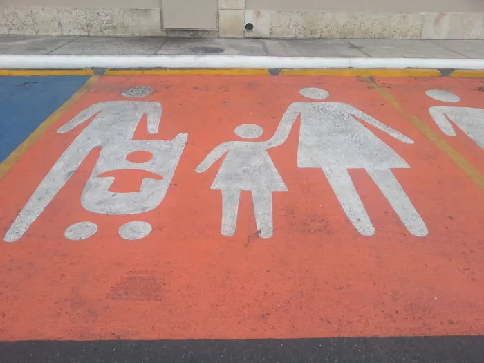 Weird Parking Sign In Front Of A Mall In Punta Cana, Dominican Republic