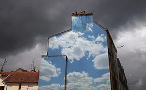 I Put Cloud Prints On Buildings To Brighten City Streets