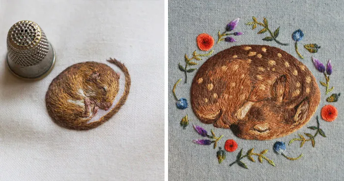 New Embroidered Animals By Chloe Giordano