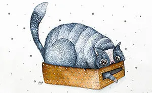 My Watercolor And Ink Paintings Of Quirky Cats