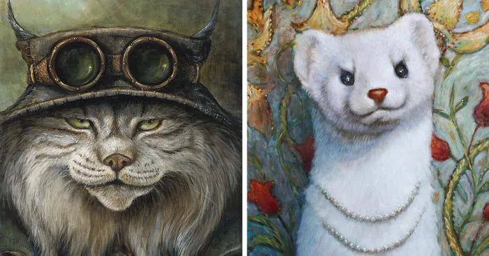 I Paint Whimsical Animals That Visit Me In The Forest