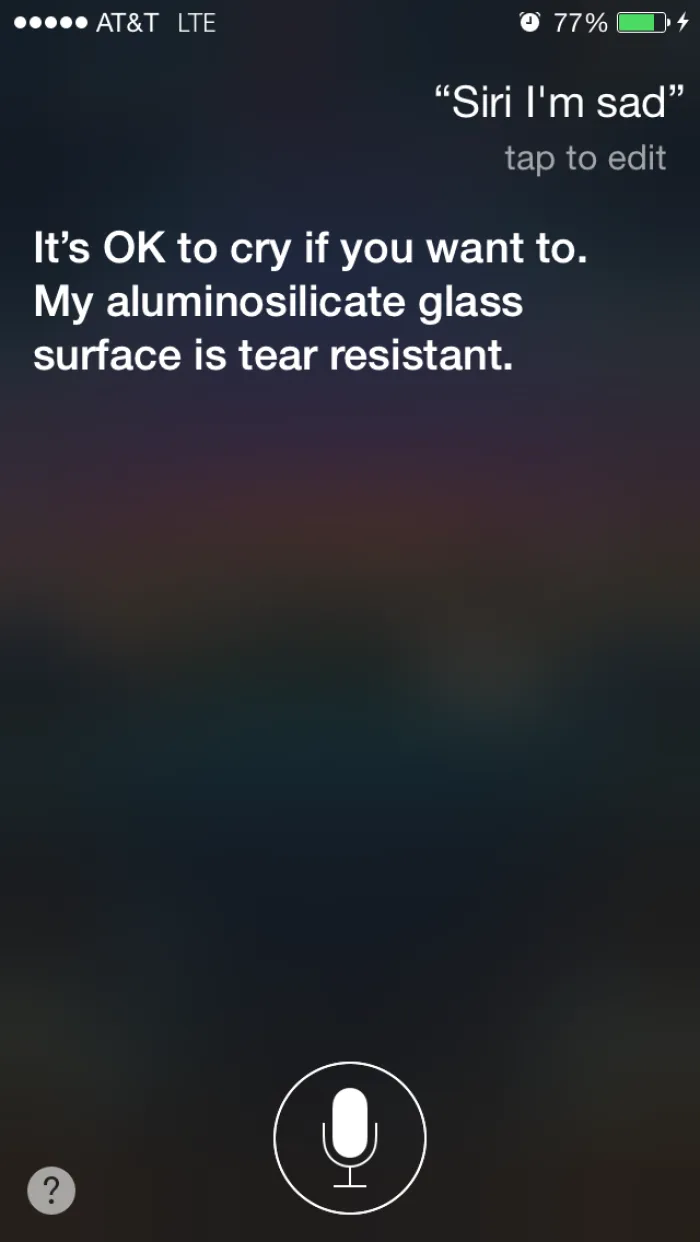 Siri, I'm Sad
