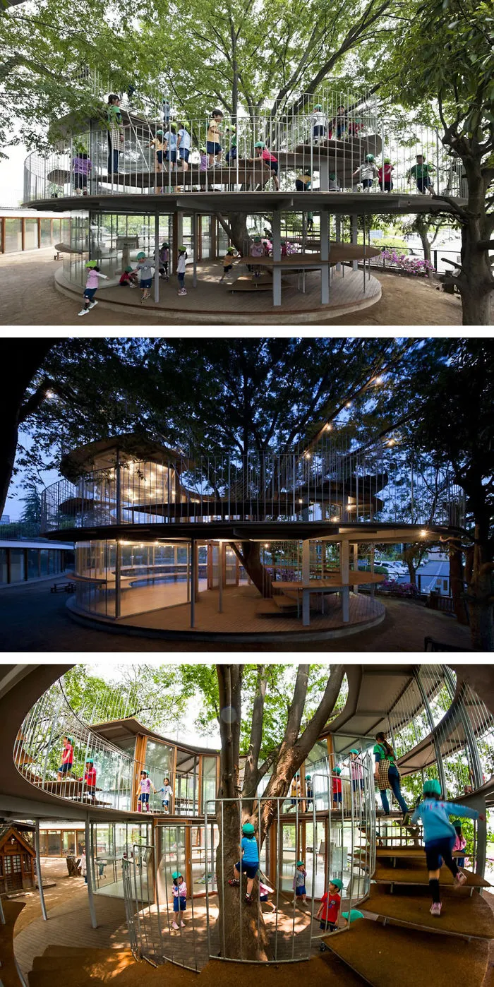 Kindergarten Around The Tree
