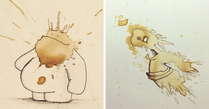 I Turn Random Coffee Stains Into Monsters