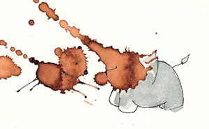 I Use Coffee Stains To Create Cute Little Drawings