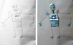 I Made Digital Illustrations Based On My Son's Drawings