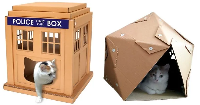 Creative Cat Houses Made From Cardboard
