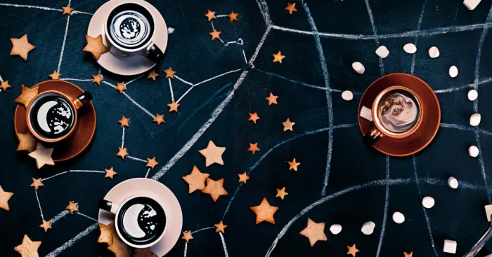 My Space Panorama Made From Cookies And Coffee
