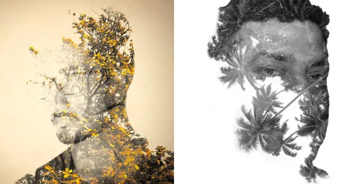Artist Creates Surreal Double-exposure Portraits