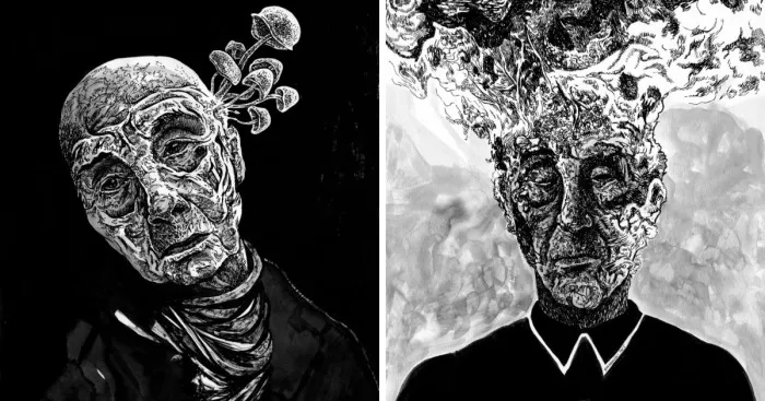 I Draw Surreal Portraits With Ink