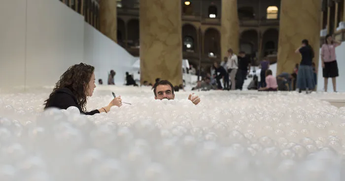 Swim In 1,000,000 Recyclable Plastic Balls At Installation In Museum In Washington