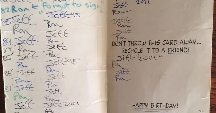 Two Brothers Have Exchanged The Same 'Peanuts' Birthday Card For 40+ Years