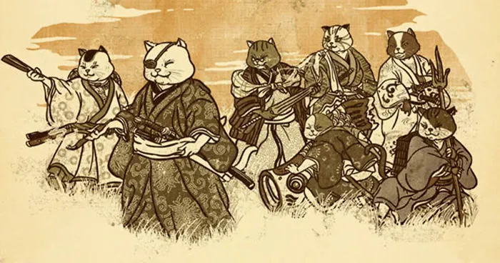 I Draw Samurai Cat Illustrations