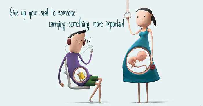 Cute Illustrations Remind Us Why Pregnant Women Deserve Our Seats More Than We Do