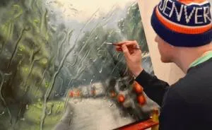 Rainscapes: My Rainy Windshield Paintings On Canvas
