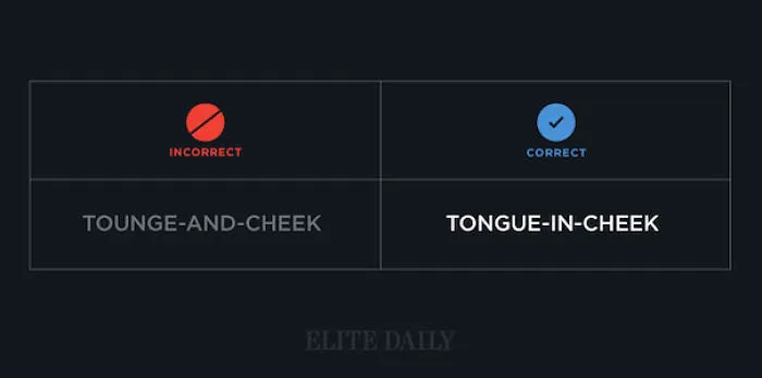 Tongue-in-cheek