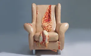 Disturbing Insides Of Leather Objects By Chinese Sculptor