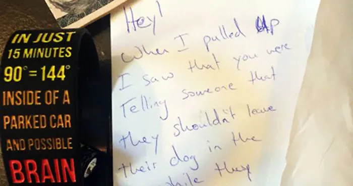 Man Finds A Surprise Note On His Windshield In Austin, Texas