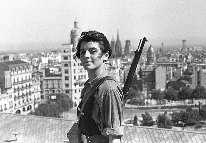Marina Ginestà, veterana francesa en la Guerra Civil Española, 1936