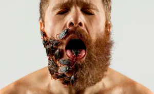 Artist Completes His Half-shaved Hipster Beard With Random Objects