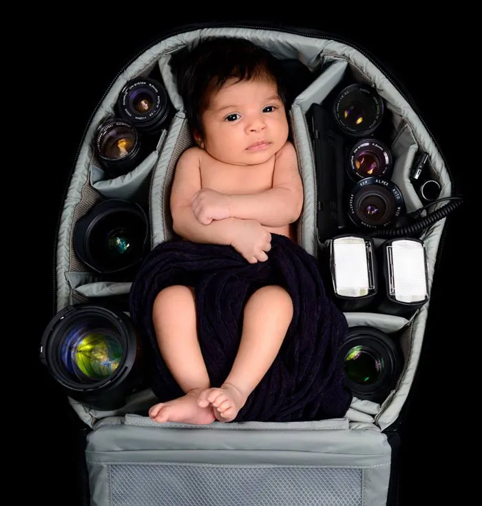 Photographers Take Adorable Pics Of Their Babies Sleeping In Camera Bags