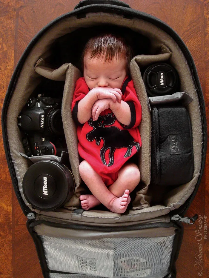 Photographers Take Adorable Pics Of Their Babies Sleeping In Camera Bags