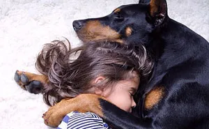Cutie & The Beast: Girl And Doberman Do Everything Together From Sleeping To Bathing