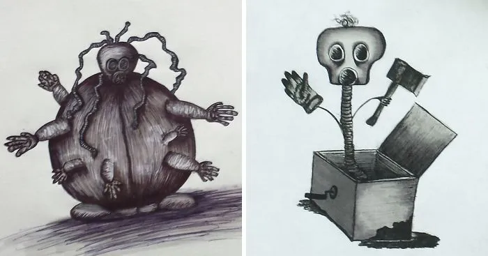I Suffer From Anxiety And Nightmares, Drawing Monsters From My Dreams Helps Me Escape Them