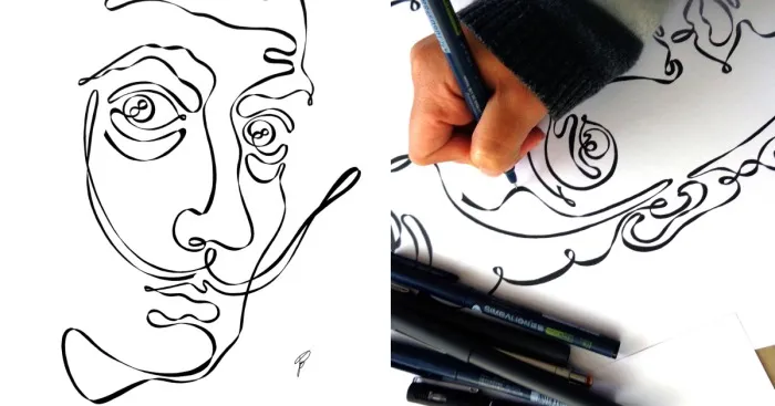 I Drew These Illustrations Using One Continuous Line