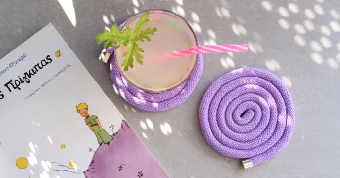 I Make These Funky Coasters Out Of Rope And Other Materials