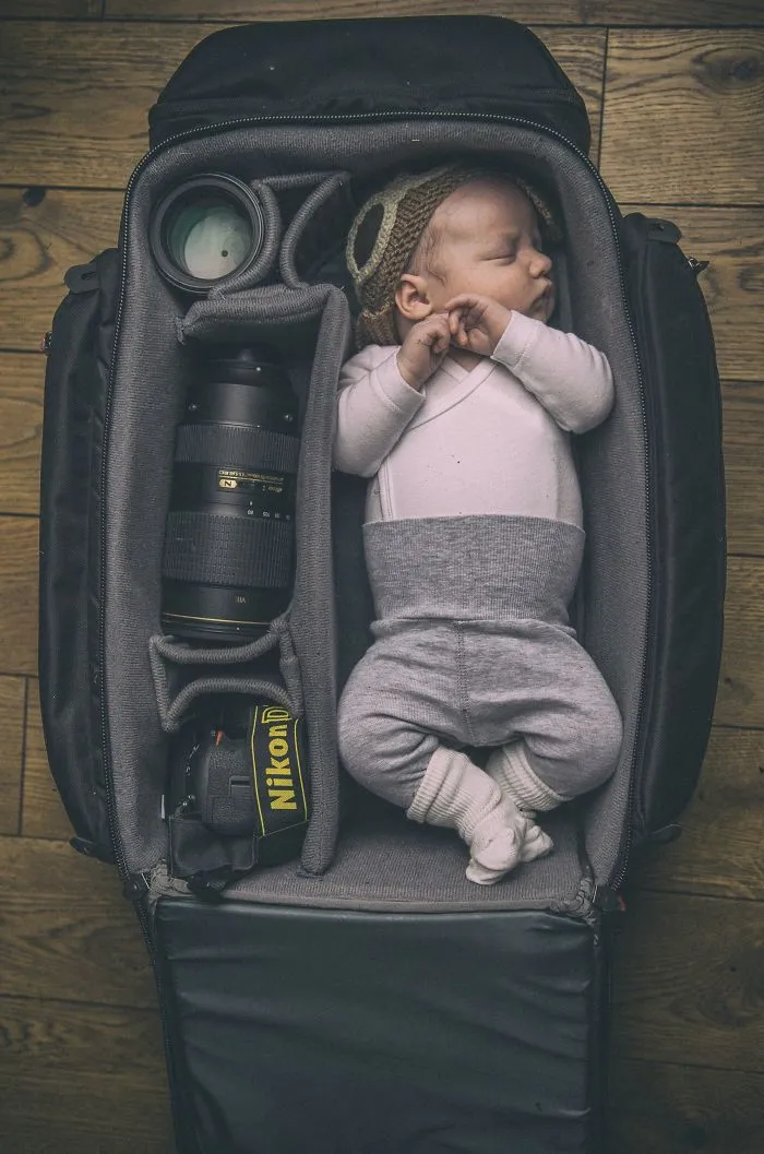 Photographers Take Adorable Pics Of Their Babies Sleeping In Camera Bags