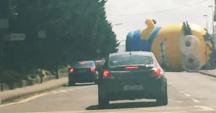 Giant Minion Causes Traffic Chaos In Ireland