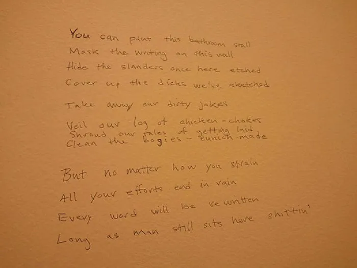 Bathroom Stall Poetry At Its Finest