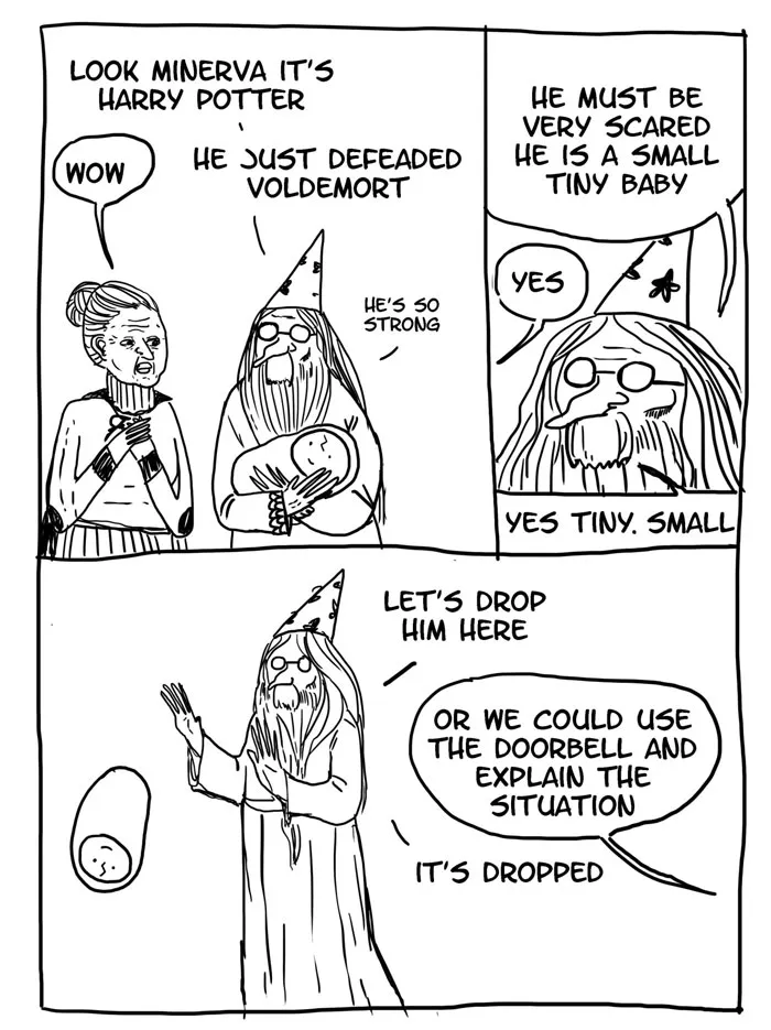 When Dumbledore Dropped Baby Harry At The Door
