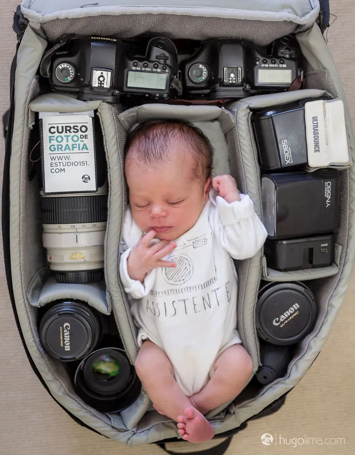 Photographers Take Adorable Pics Of Their Babies Sleeping In Camera Bags