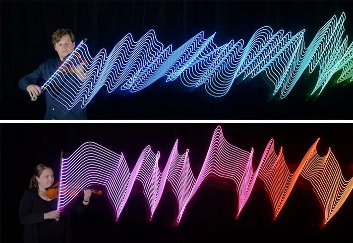 Photographer Uses LED Lights To Capture The Motions Of Musicians