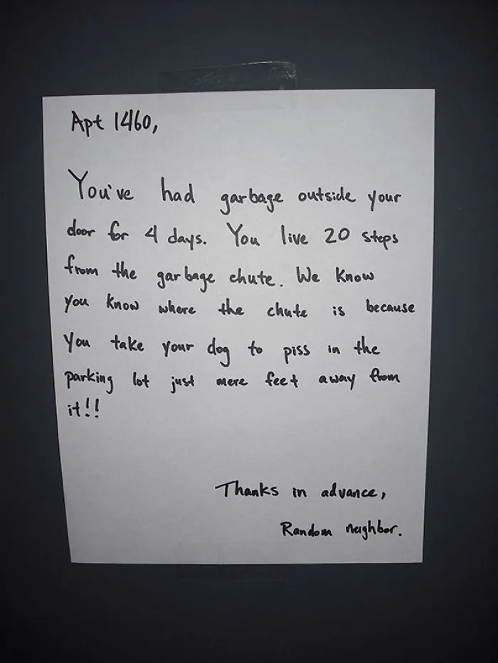Thanks In Advance, Random Neighbor