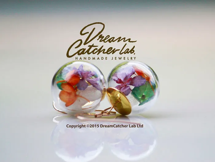 A Wild Teary Flower Glass Earring!