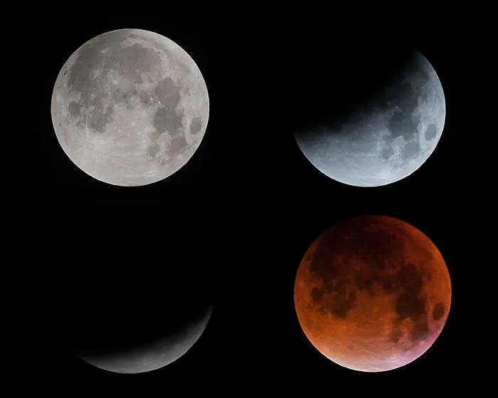 Super Blood Moon Transition.