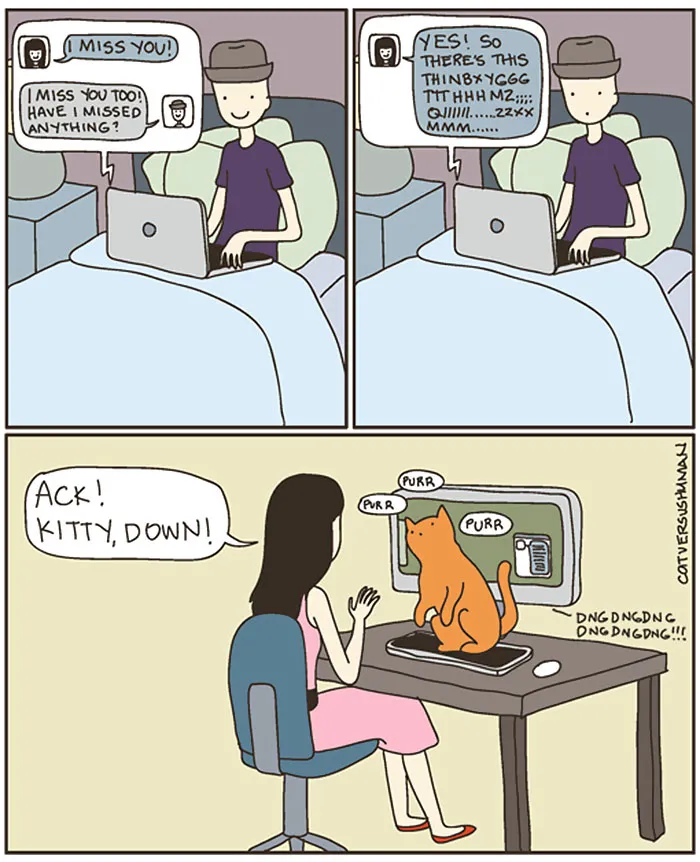 58 Funny Comics Reveal The Reality Of Owning A Cat