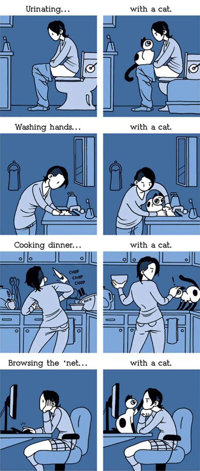58 Funny Comics Reveal The Reality Of Owning A Cat