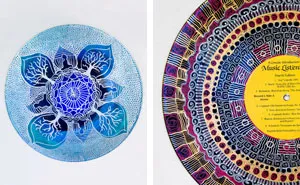Art Therapist Paints Mandalas On Vinyl Records