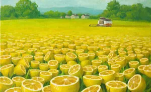 World Full Of Lemons By Surrealist Painter Vitaly Urzhumov