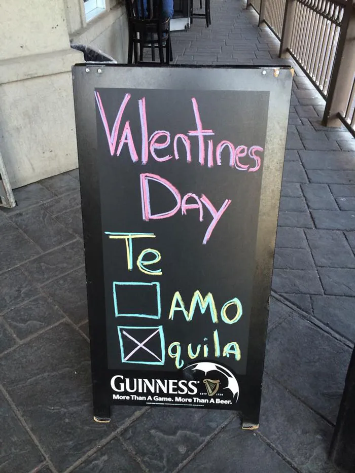 Was Told To Make A Valentines Day Sign For The Bar I Work At