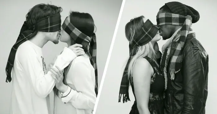 Blindfolded Strangers Kiss In Social Experiment Exploring Love At First Kiss
