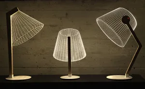 We Made Flat 2D Lamps That Create 3D Optical Illusions When Lit Up