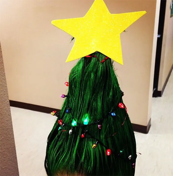 Christmas Tree Hairstyle