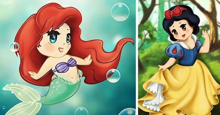 I Draw Cute Disney Princesses Chibi Style